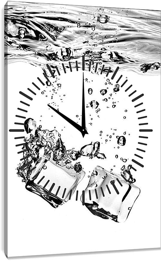 Часы картина - Лед и вода
