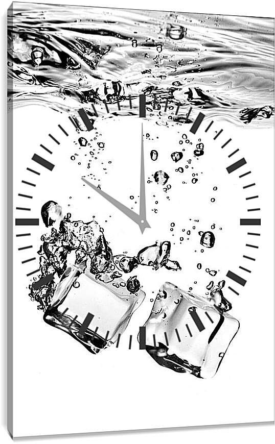 Часы картина - Лед и вода
