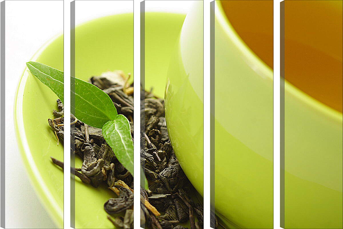 Модульная картина - Чашка зеленого чая