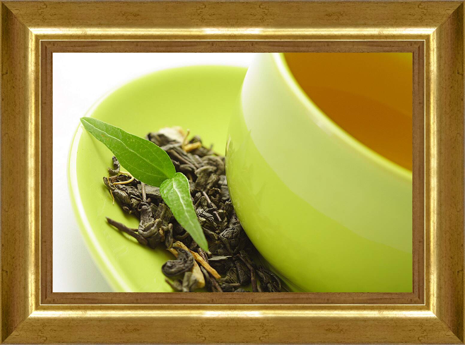 Картина в раме - Чашка зеленого чая