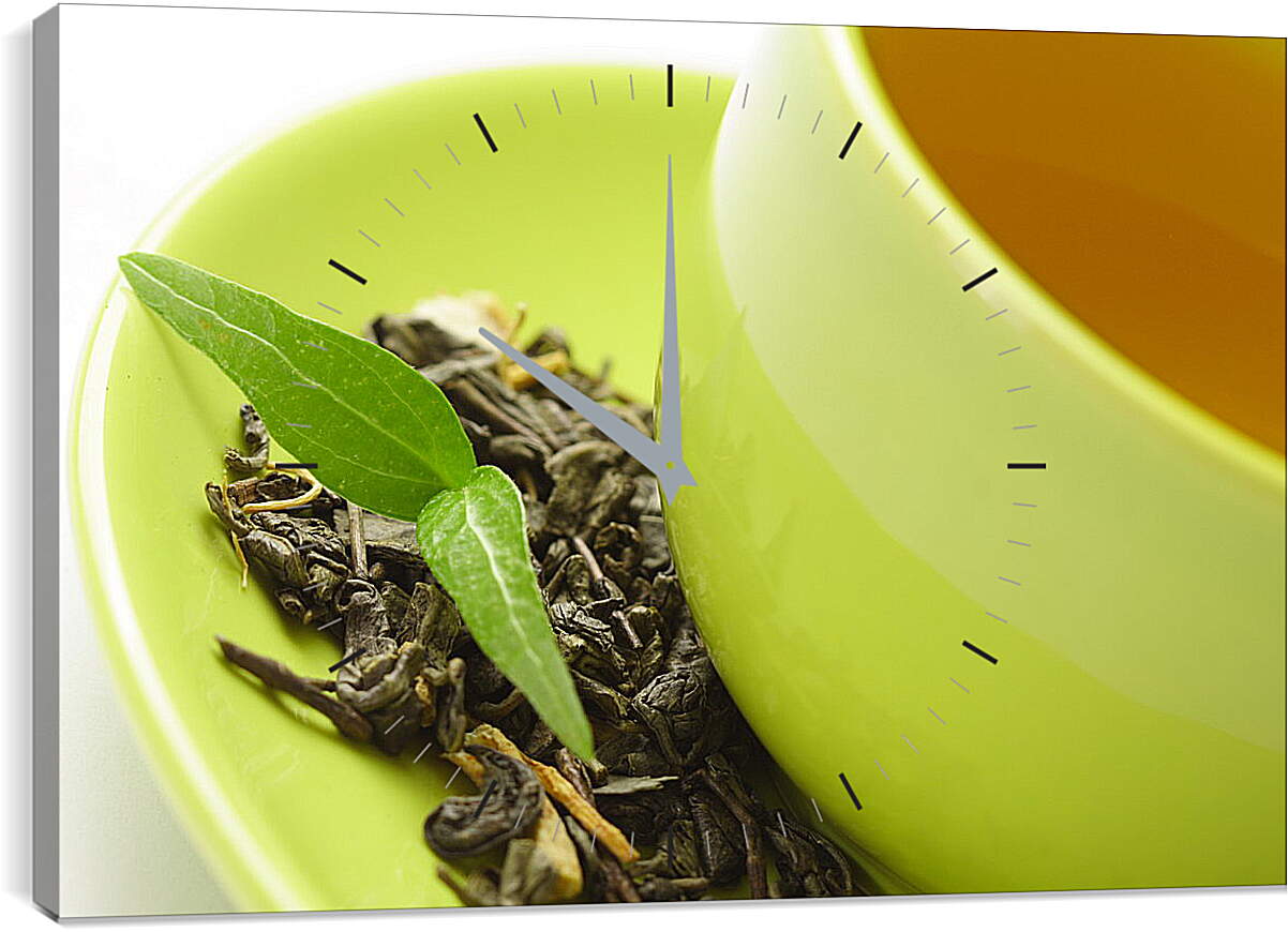 Часы картина - Чашка зеленого чая