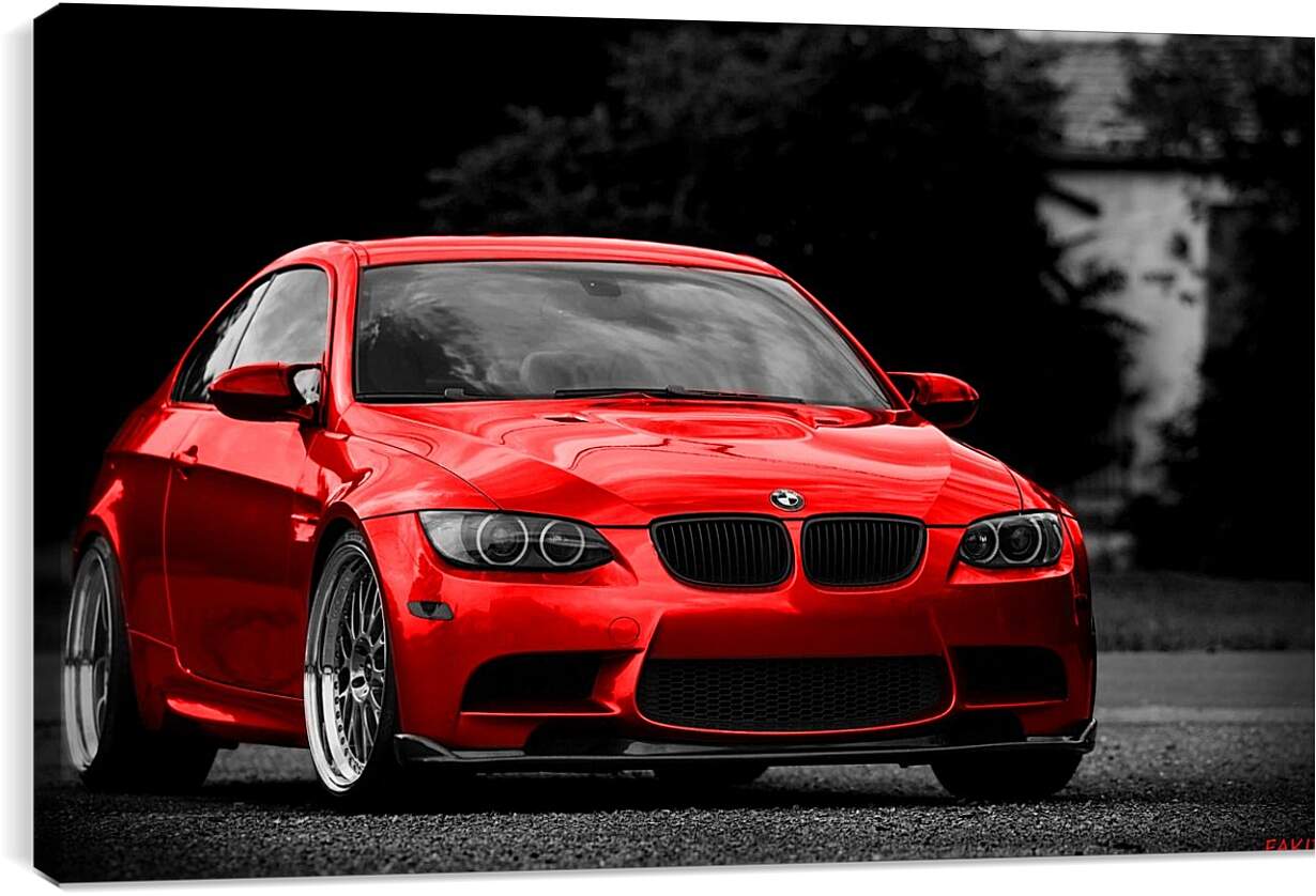 Постер и плакат - Красная БМВ (BMW)