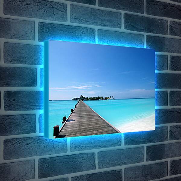 Лайтбокс световая панель - Голубое море

