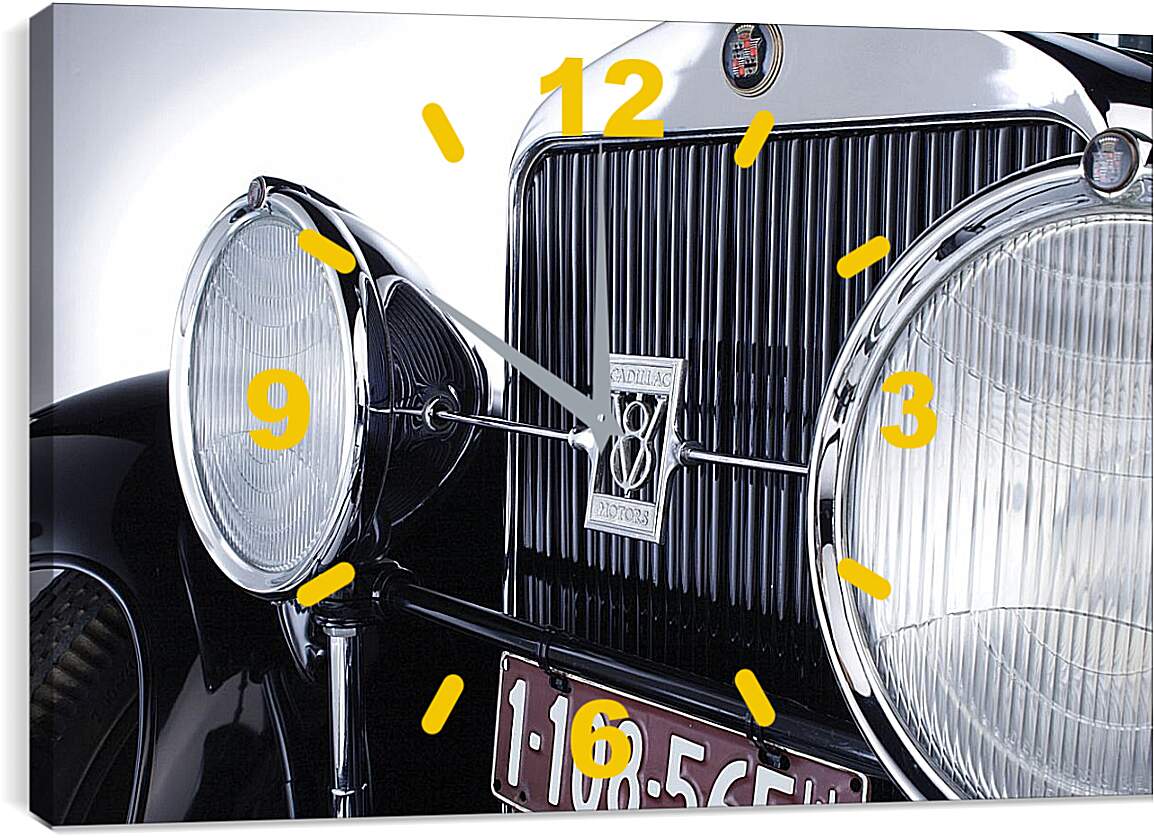 Часы картина - Ретро автомобиль решотка радиатора и фары