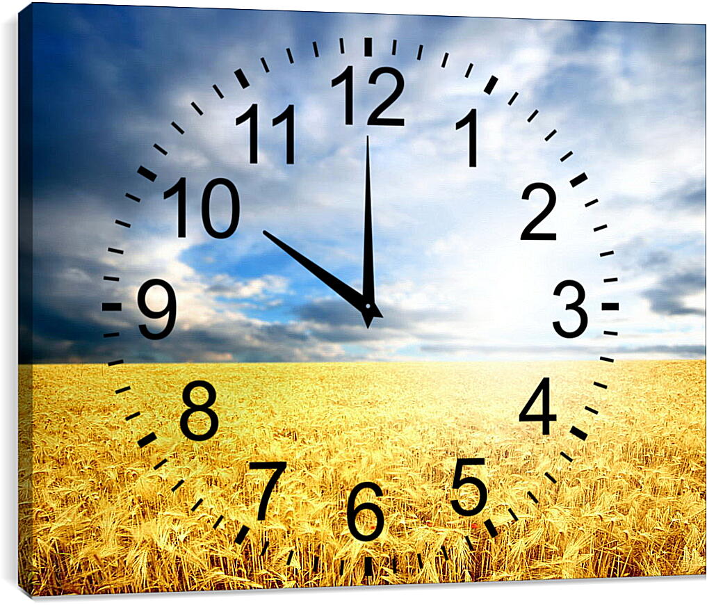 Часы картина - Пшеница
