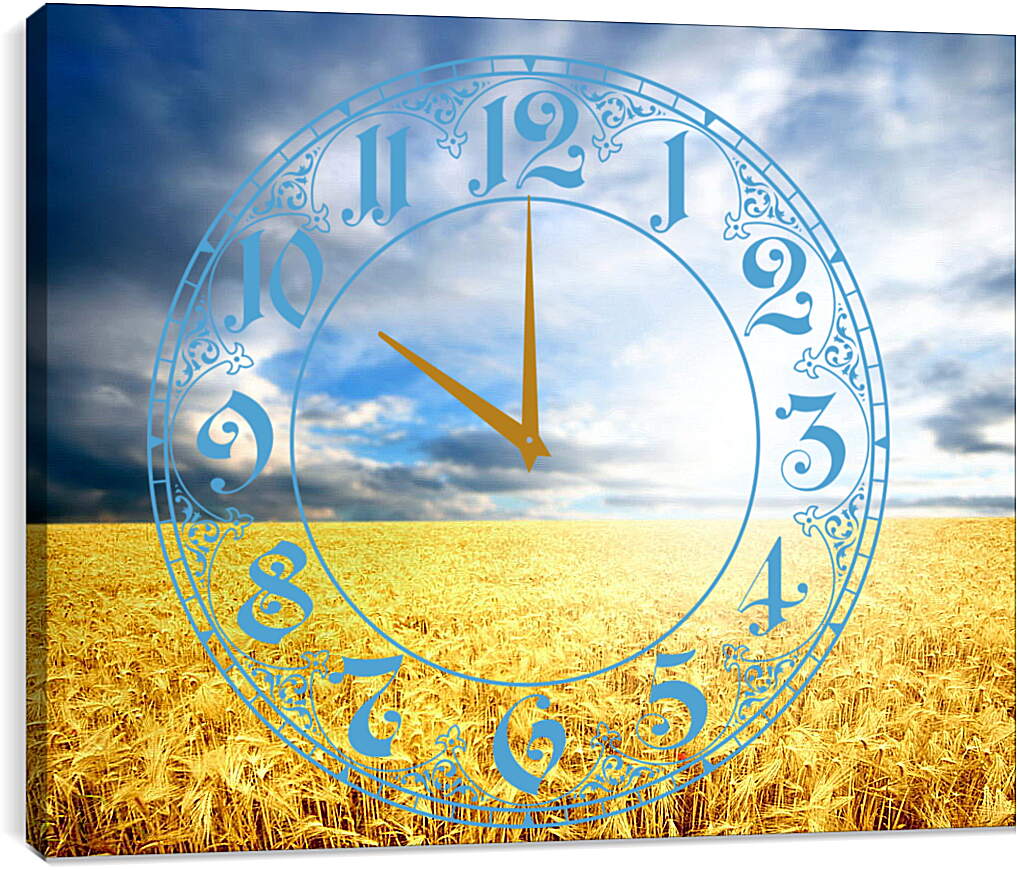 Часы картина - Пшеница
