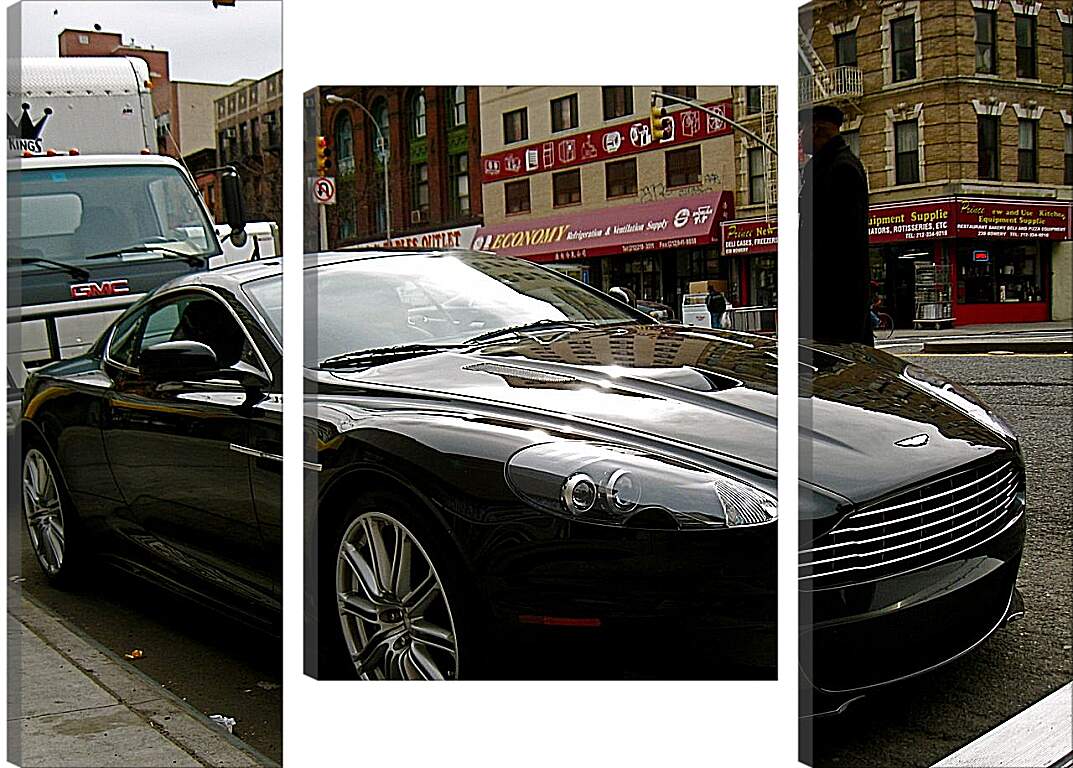 Модульная картина - Черный Aston Martin
