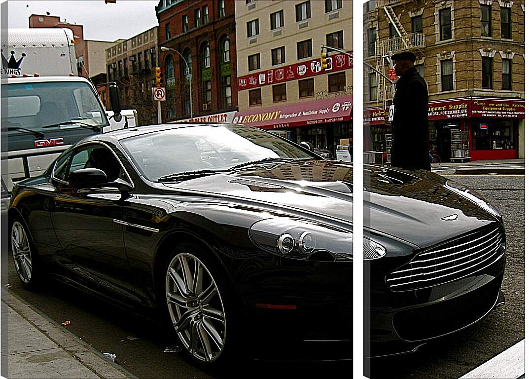 Модульная картина - Черный Aston Martin