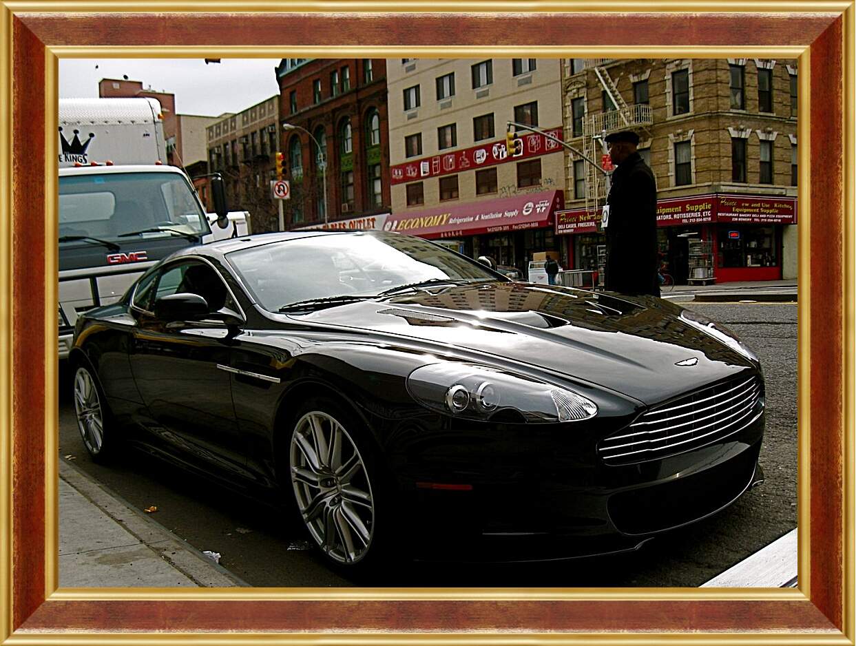 Картина в раме - Черный Aston Martin