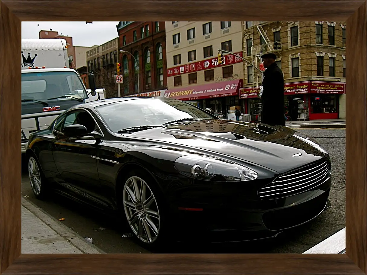 Картина в раме - Черный Aston Martin