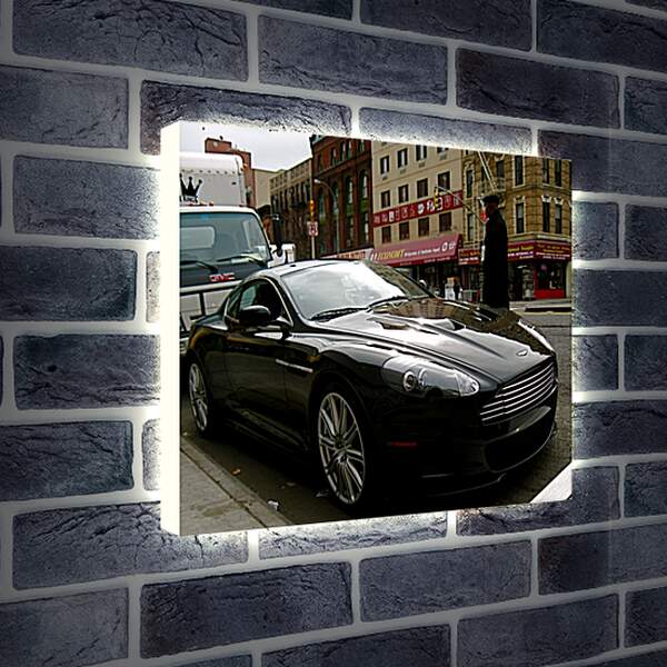 Лайтбокс световая панель - Черный Aston Martin