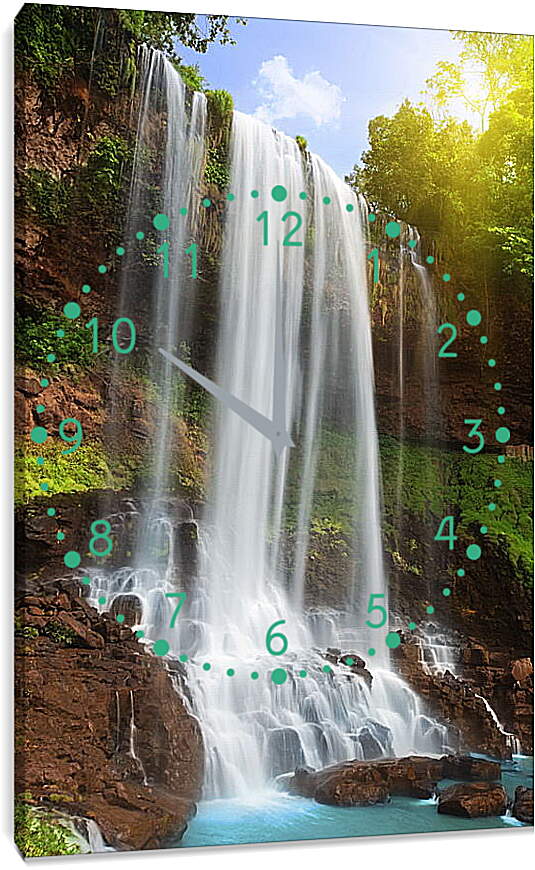 Часы картина - Водопад
