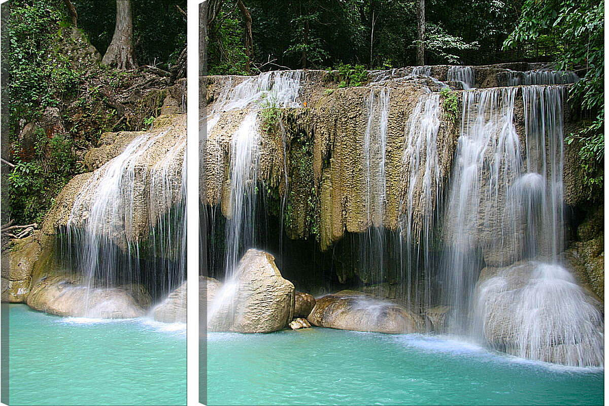 Модульная картина - Каскад водопадов
