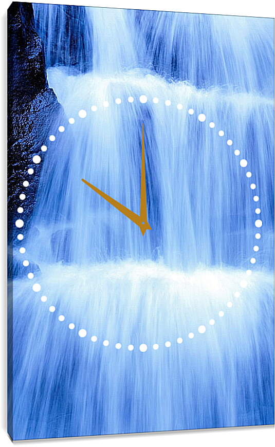Часы картина - Каскад водопадов
