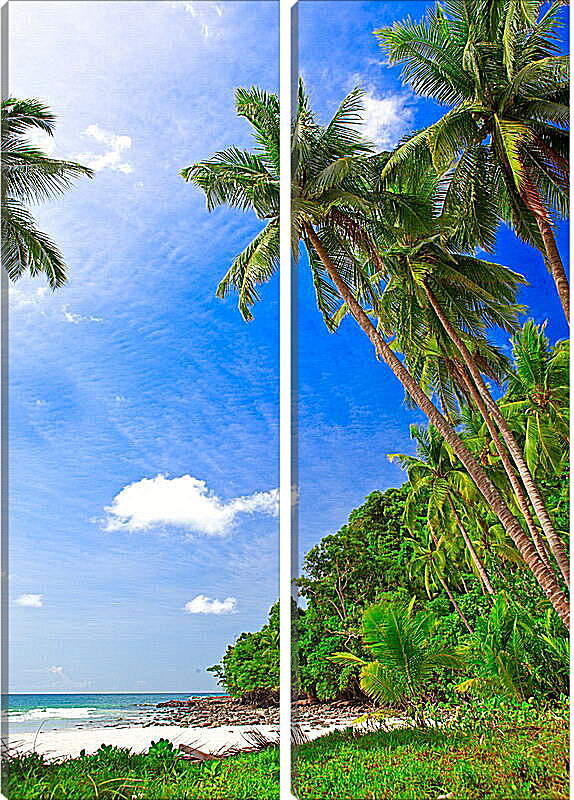 Модульная картина - Тропический пляж
