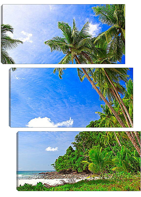 Модульная картина - Тропический пляж
