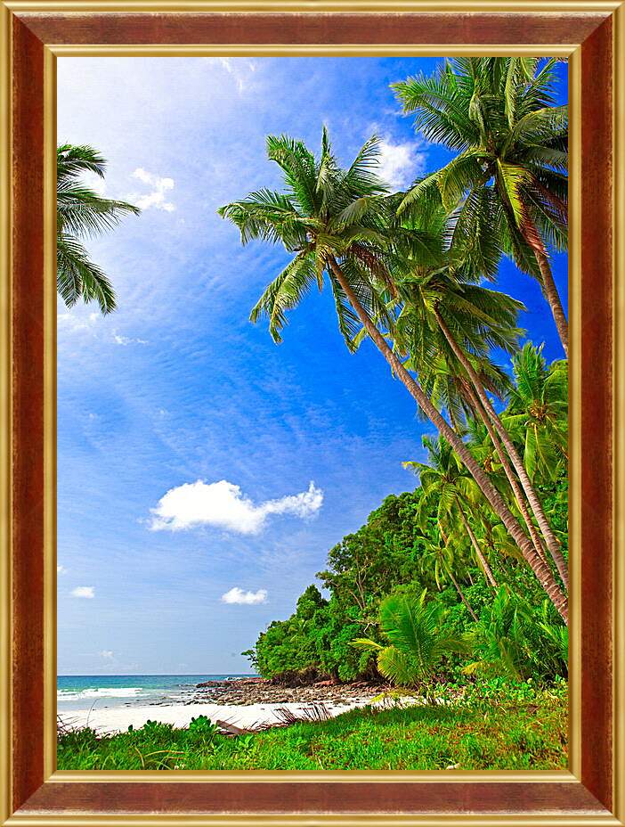 Картина в раме - Тропический пляж
