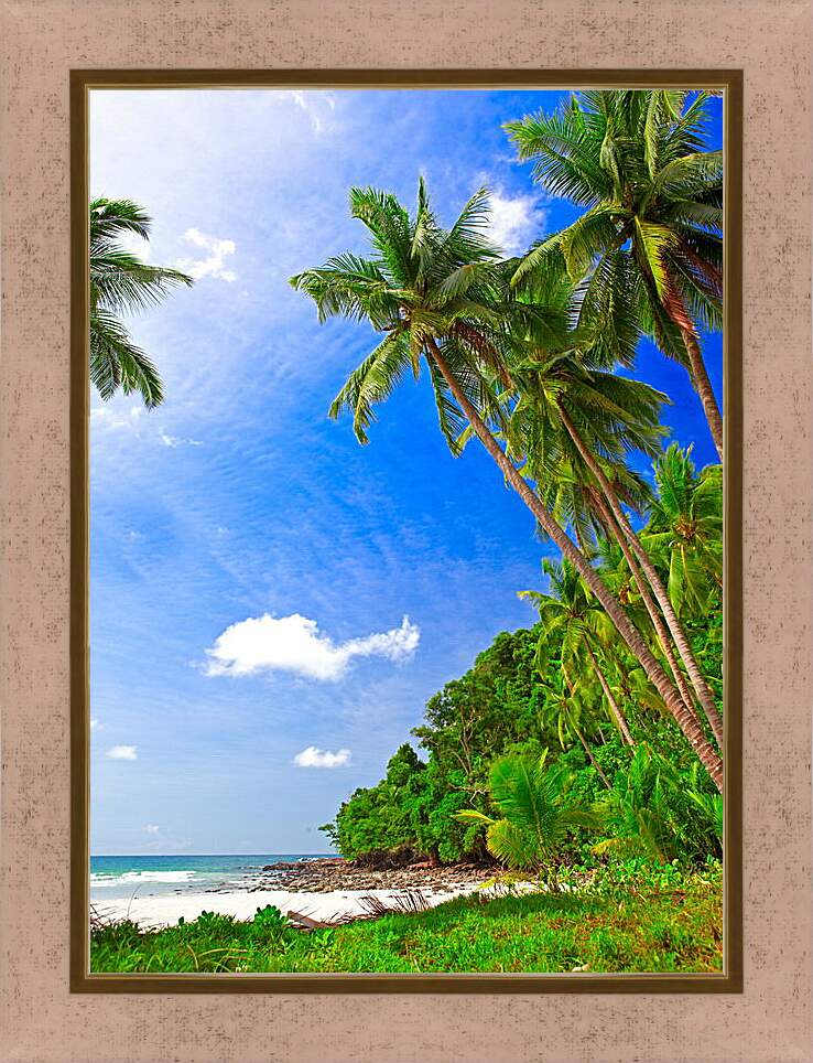 Картина в раме - Тропический пляж
