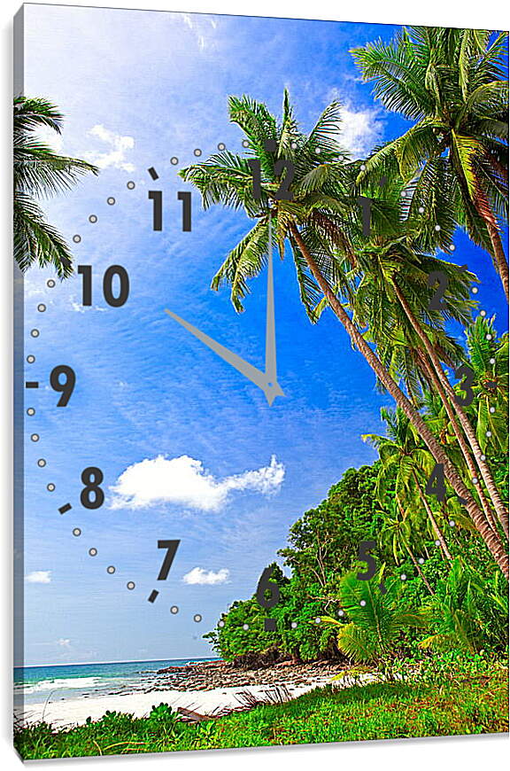 Часы картина - Тропический пляж
