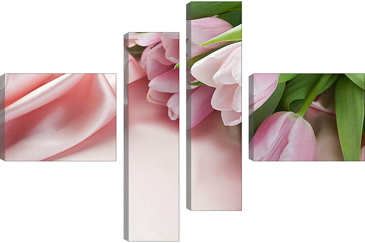 Модульная картина - Букет тюльпанов
