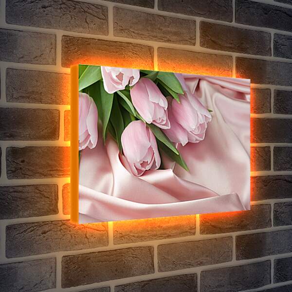 Лайтбокс световая панель - Тюльпаны
