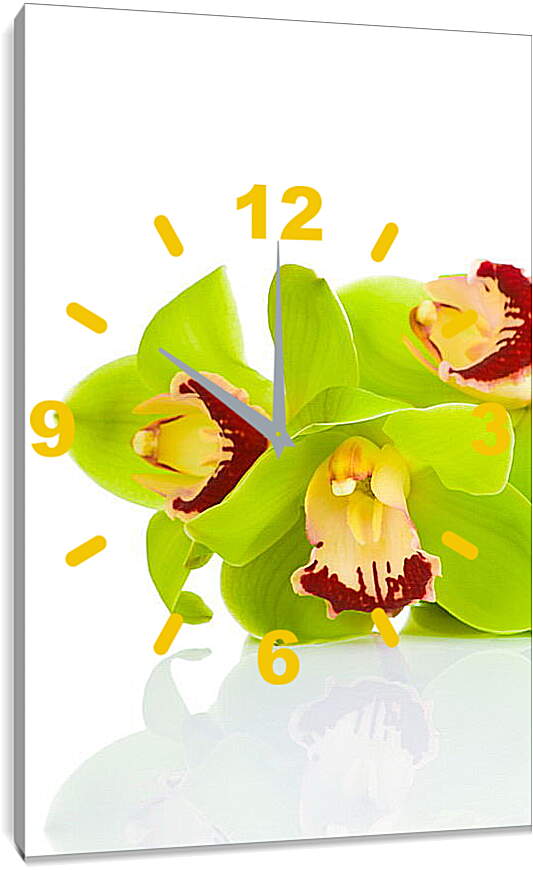 Часы картина - Орхидеи
