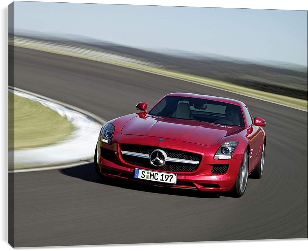 Постер и плакат - Mercedes SLS AMG (Мерседес чайка)