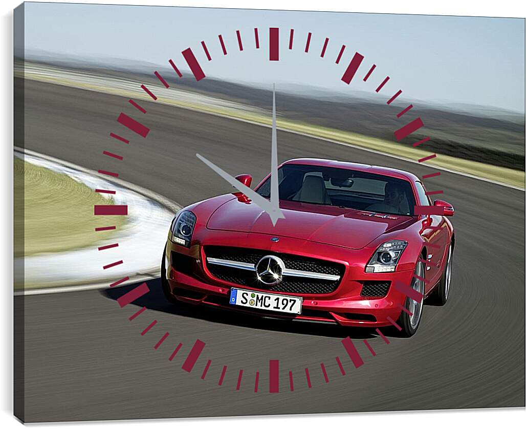 Часы картина - Mercedes SLS AMG (Мерседес чайка)