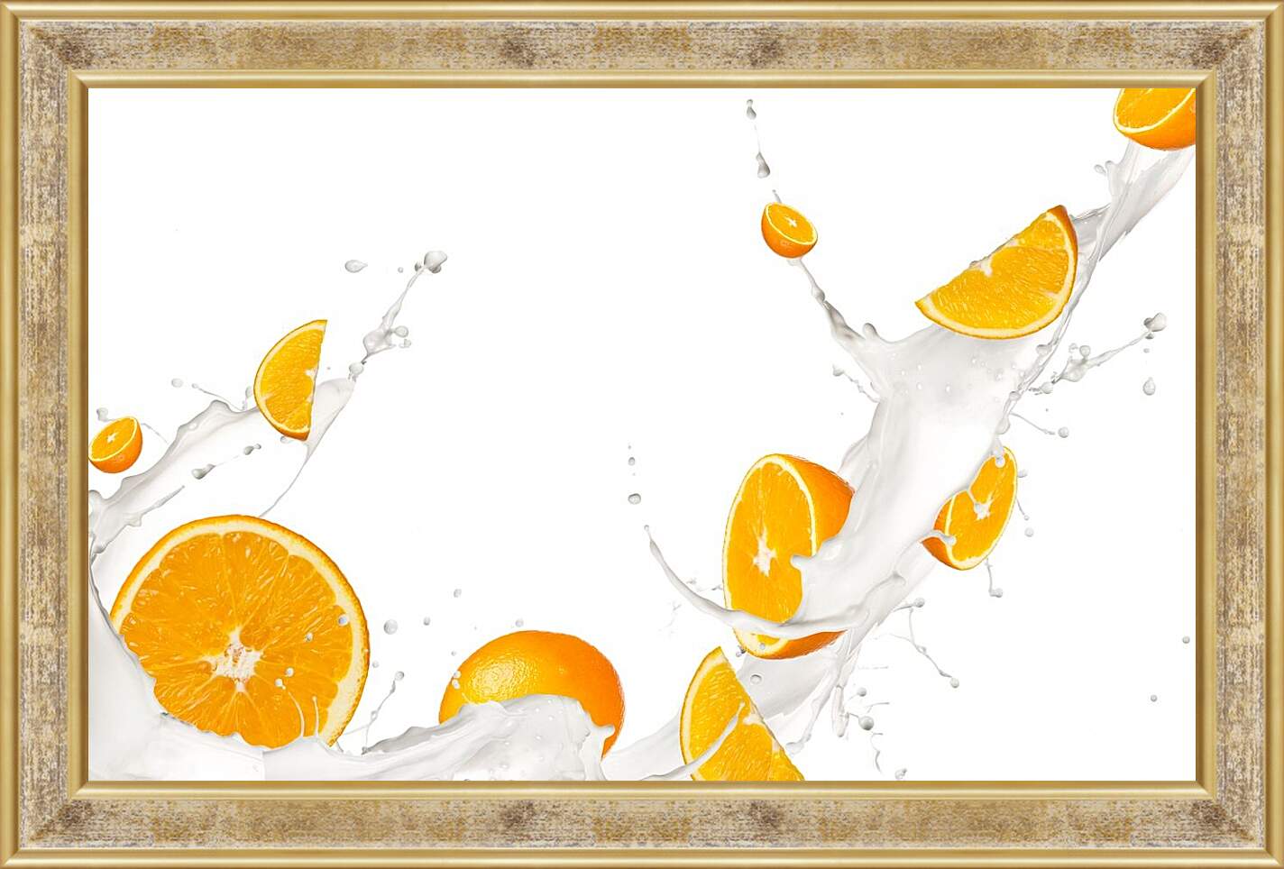 Картина в раме - Апельсины. Абстракция