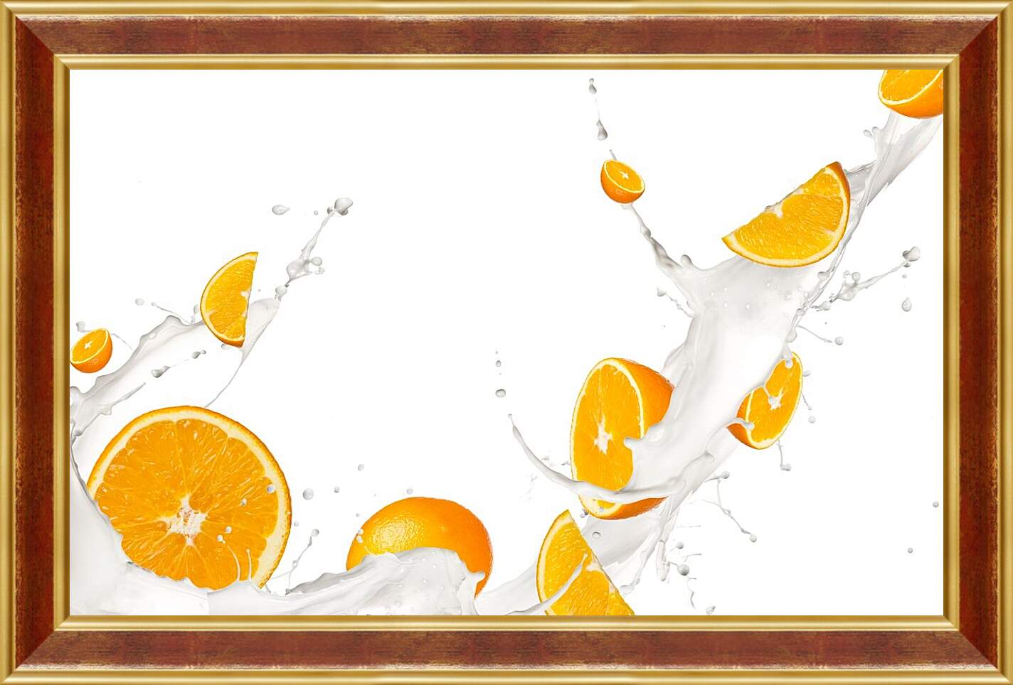 Картина в раме - Апельсины. Абстракция