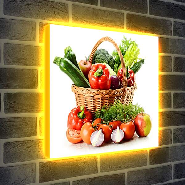 Лайтбокс световая панель - Корзина с овощами