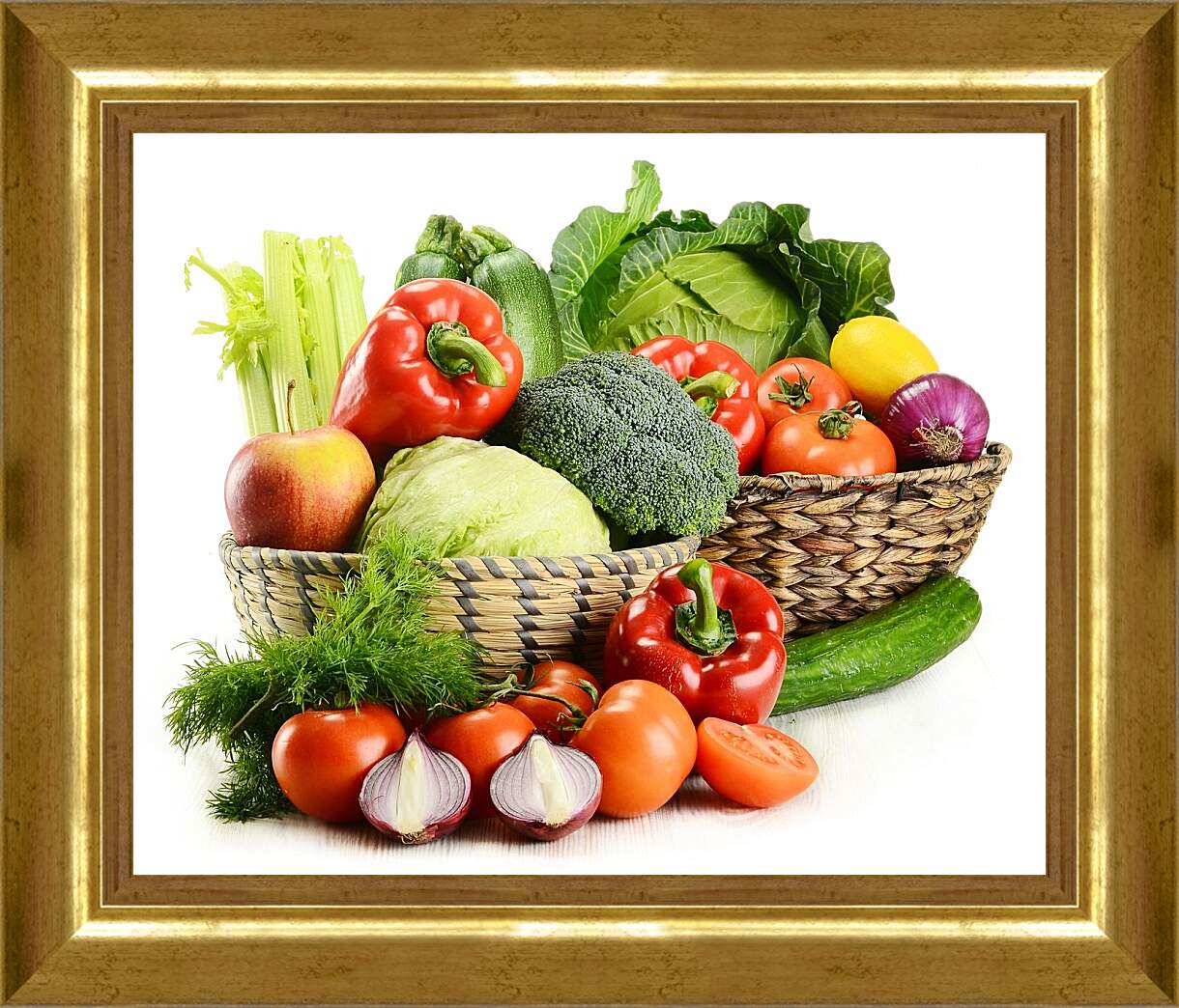 Картина в раме - Набор овощей