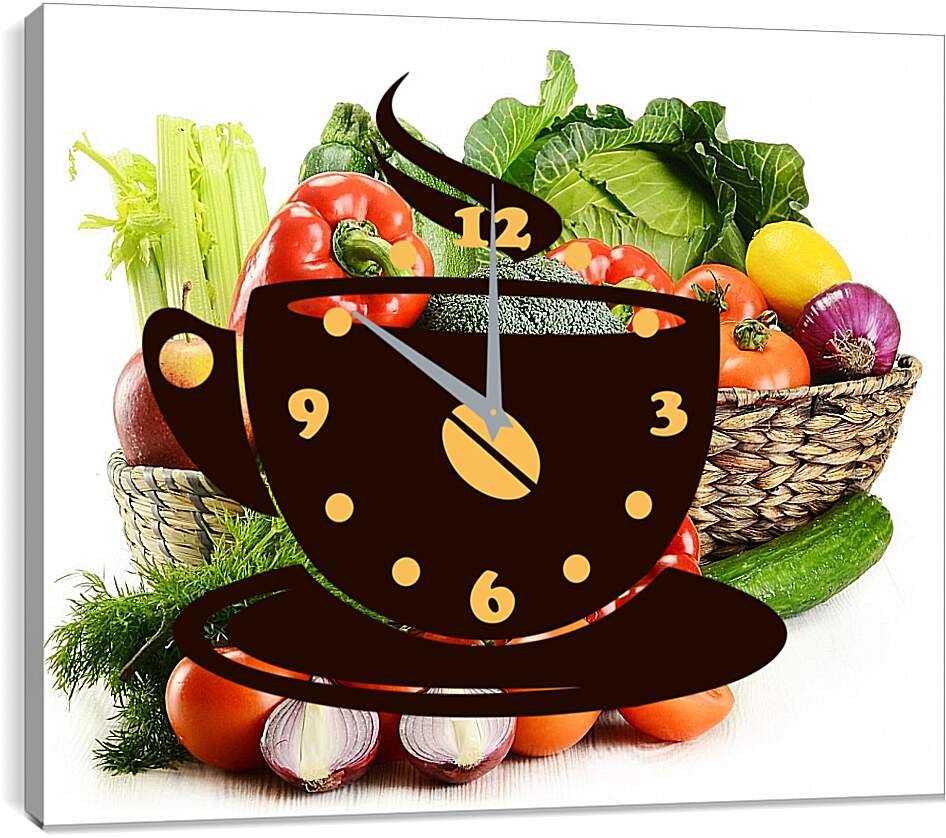 Часы картина - Набор овощей