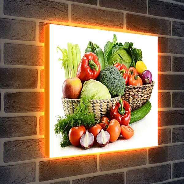 Лайтбокс световая панель - Набор овощей