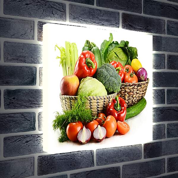 Лайтбокс световая панель - Набор овощей