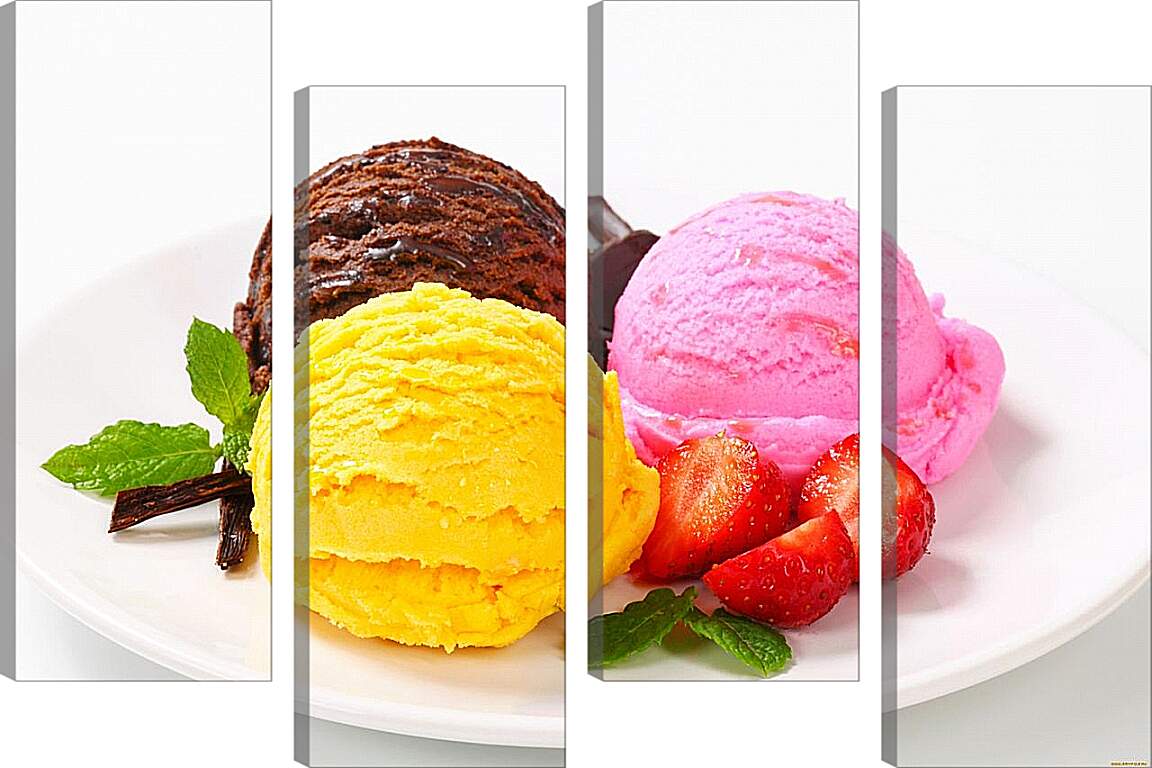 Модульная картина - Мороженое разноцветное