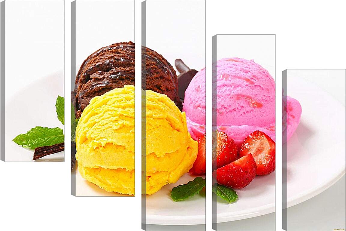 Модульная картина - Мороженое разноцветное