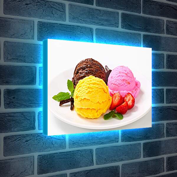 Лайтбокс световая панель - Мороженое разноцветное