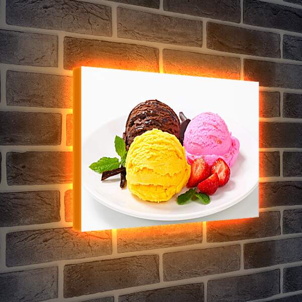 Лайтбокс световая панель - Мороженое разноцветное