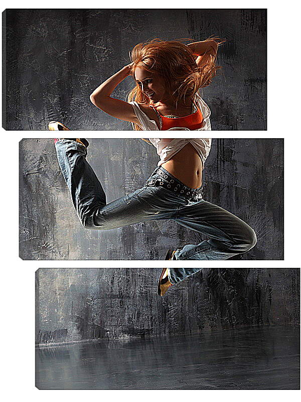 Модульная картина - Танцовщица в прыжке
