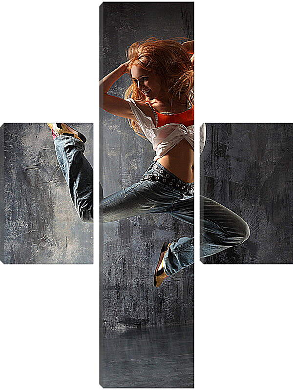 Модульная картина - Танцовщица в прыжке
