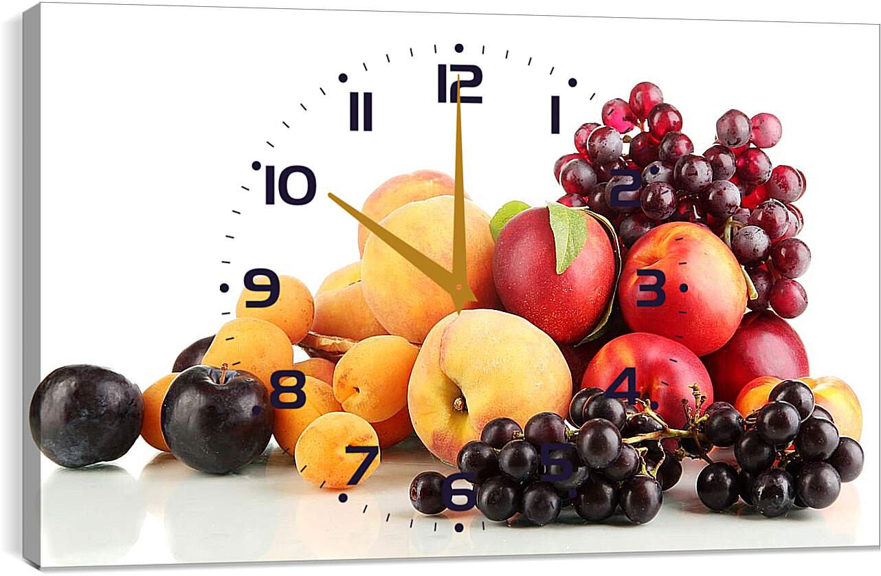 Часы картина - Фрукты и ягоды