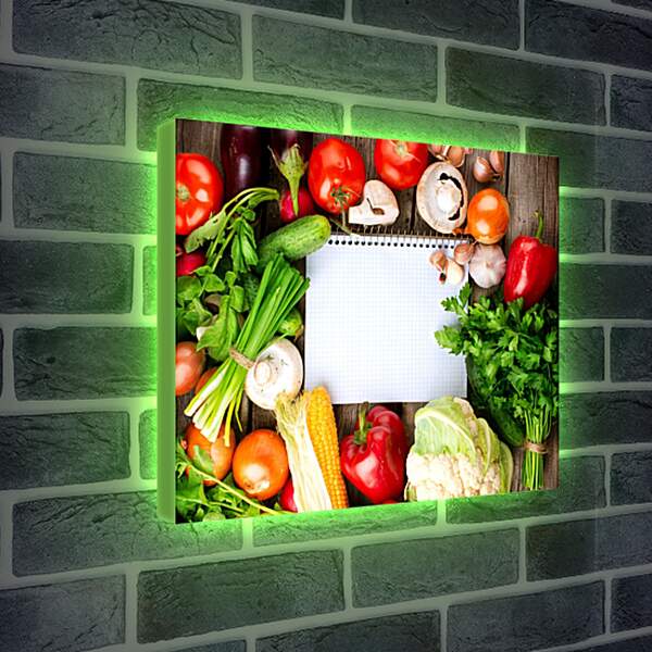 Лайтбокс световая панель - Овощи и зелень