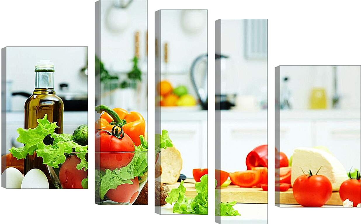 Модульная картина - Овощи на кухне