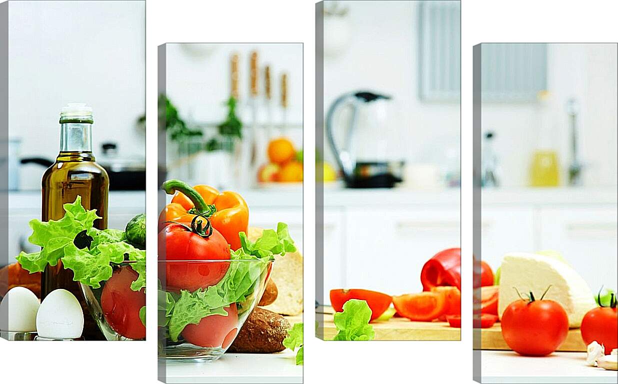 Модульная картина - Овощи на кухне