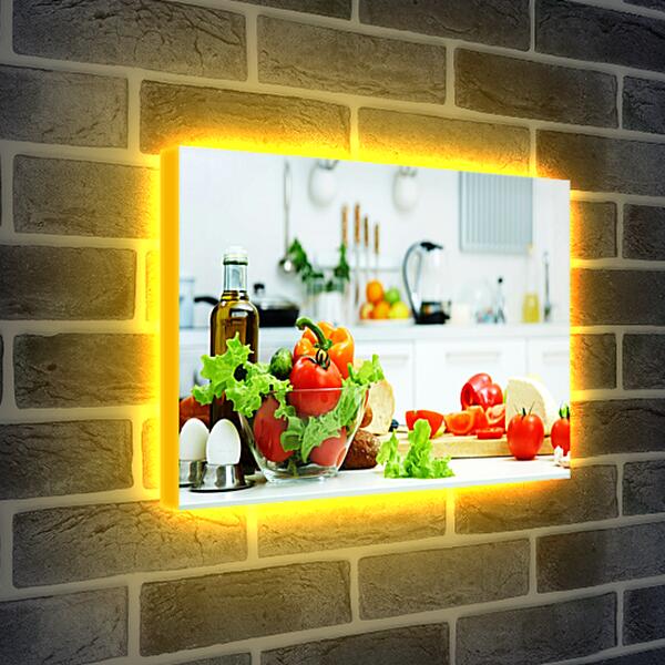 Лайтбокс световая панель - Овощи на кухне