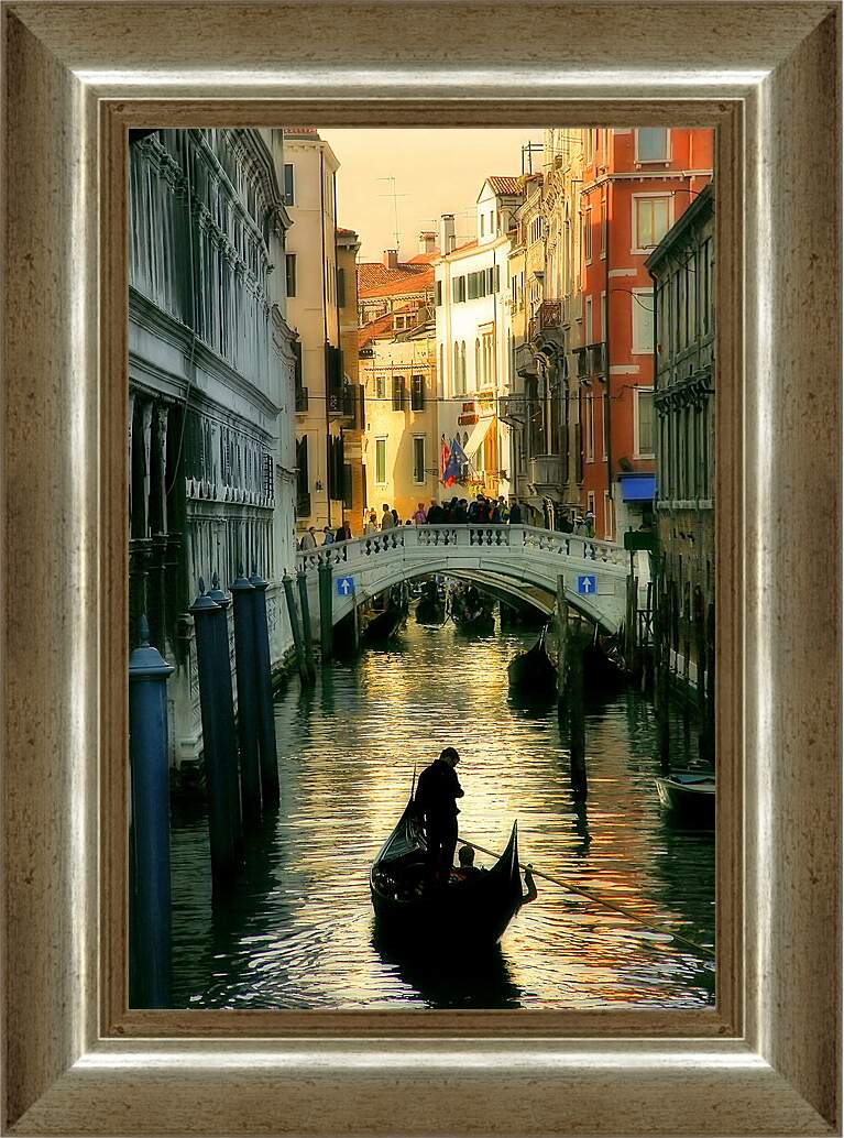 Картина в раме - Венеция гондольер
