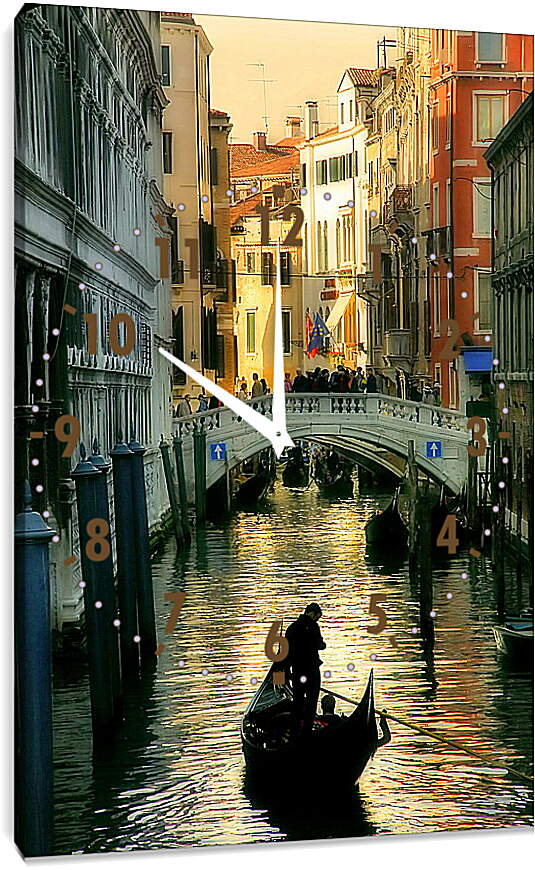 Часы картина - Венеция гондольер
