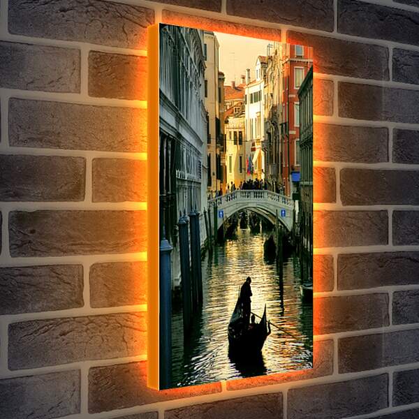Лайтбокс световая панель - Венеция гондольер

