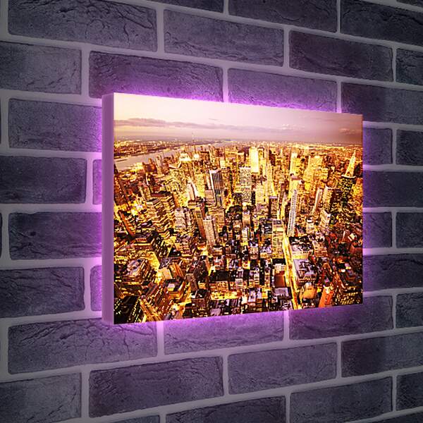 Лайтбокс световая панель - Вечерний город
